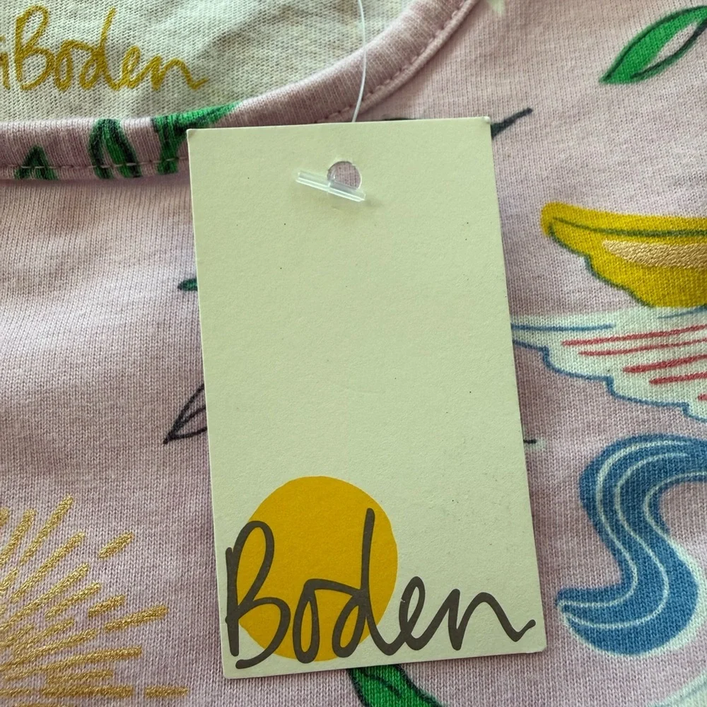Boden Girls' 7-8 year old Pink Pegasus Print Dress